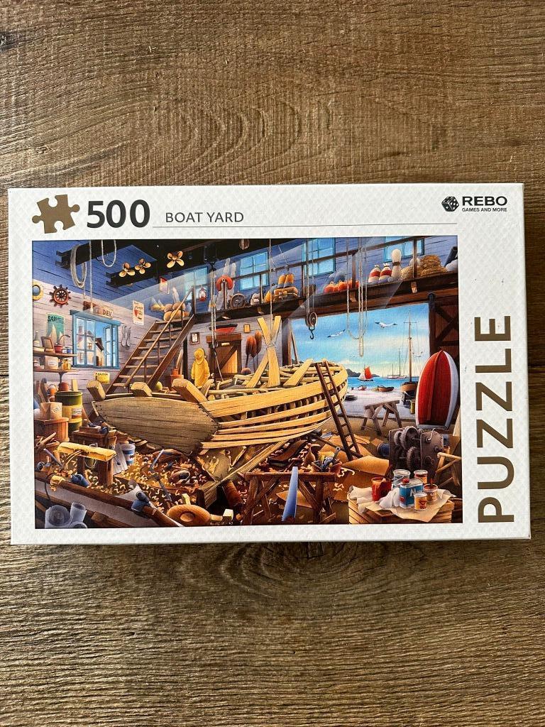 Rebo puzzel ‘Boat yard’ 500 stukjes, Ophalen of Verzenden, 500 t/m 1500 stukjes, Gebruikt, Legpuzzel
