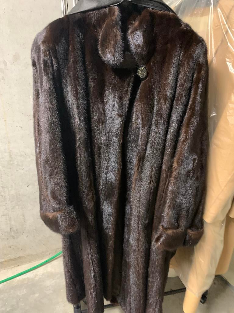Manteau en vison véritable, Enlèvement ou Envoi, Comme neuf, Taille 42/44 (L), Brun