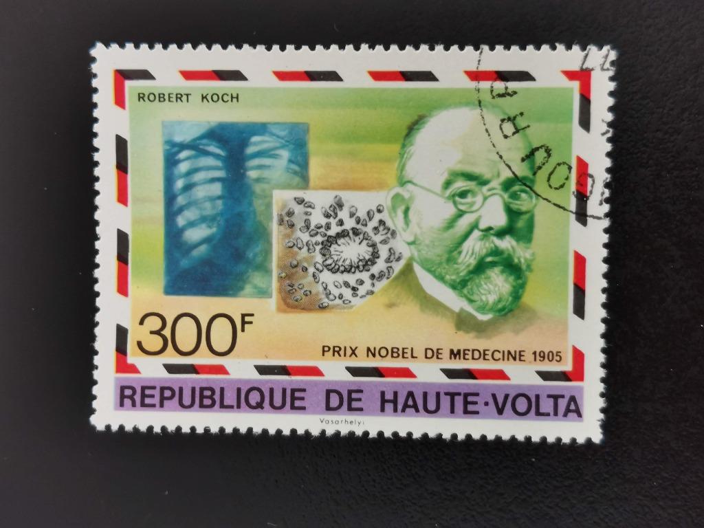 Haute-Volta 1977 - Lauréats du prix Nobel - Robert Koch - À, Enlèvement ou Envoi, Autres pays, Affranchi