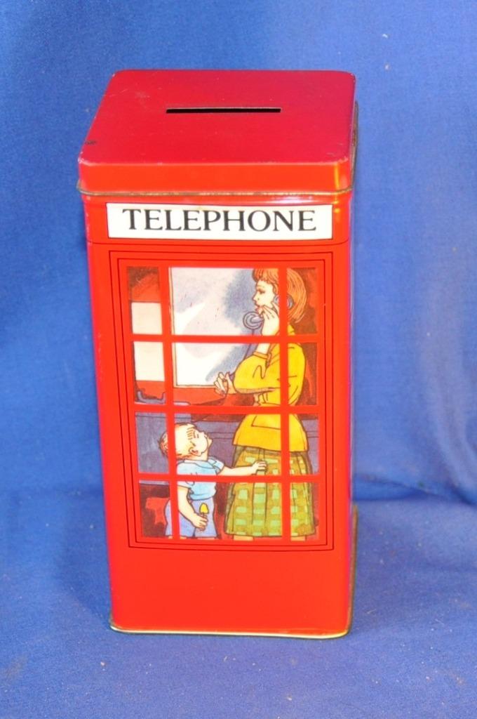 tirelire boite en fer cabine telephonique, Enlèvement ou Envoi, Utilisé, Autre