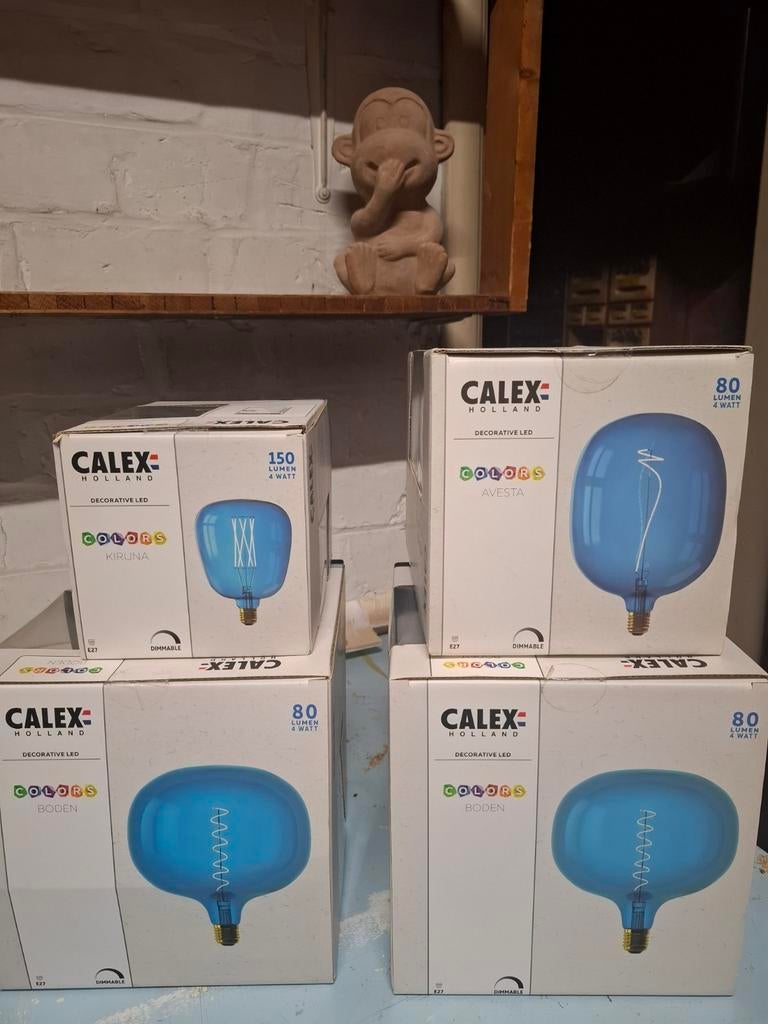 Calex Holland decoratieve LED lampen – blauw – nieuw in doos, Ophalen, Glas, Led