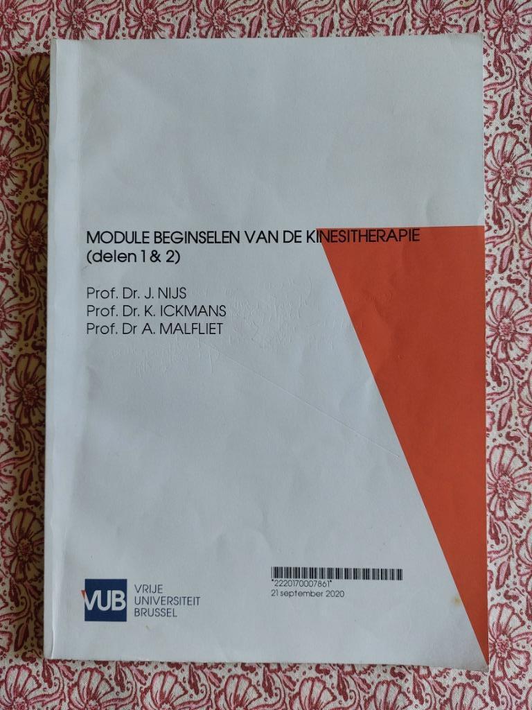 Blokwijzer Module beginselen van de kinesitherapie, Livres, Enlèvement ou Envoi, Comme neuf, Enseignement supérieur