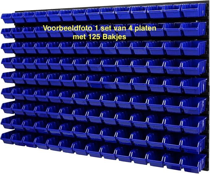 Étagère murale Boîtes empilables 115 x 78 cm - 125 pièces x2, Maison & Meubles, Enlèvement ou Envoi, Comme neuf