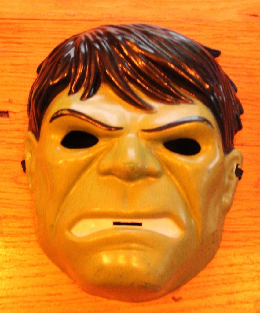 Hulk masker in perfecte staat, Kinderen en Baby's, Carnavalskleding en Verkleedspullen, Zo goed als nieuw, Jongen of Meisje, Ophalen of Verzenden