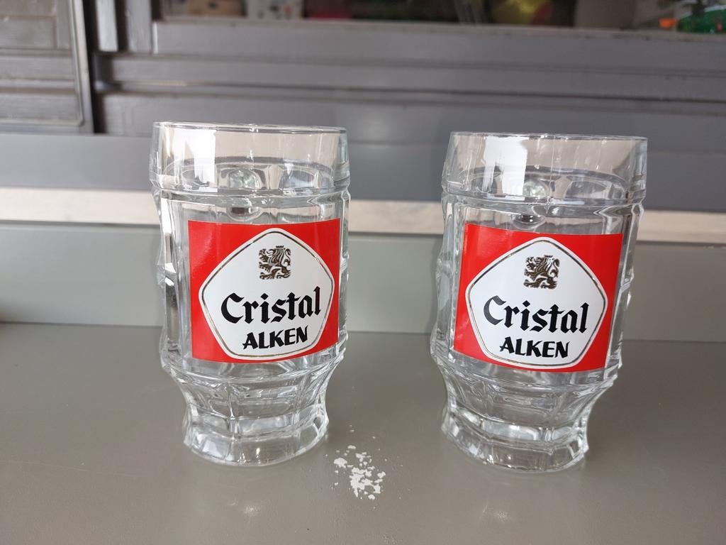 Cristal Alken oudere bierpul, Verzamelen, Glas en Drinkglazen, Ophalen of Verzenden, Zo goed als nieuw, Bierglas