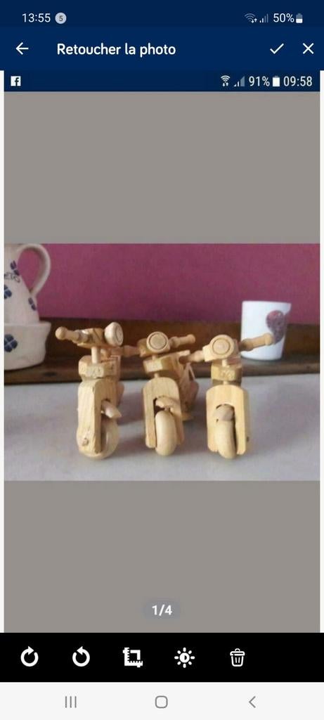 Moto/avion miniatures bois, Enlèvement ou Envoi, Comme neuf