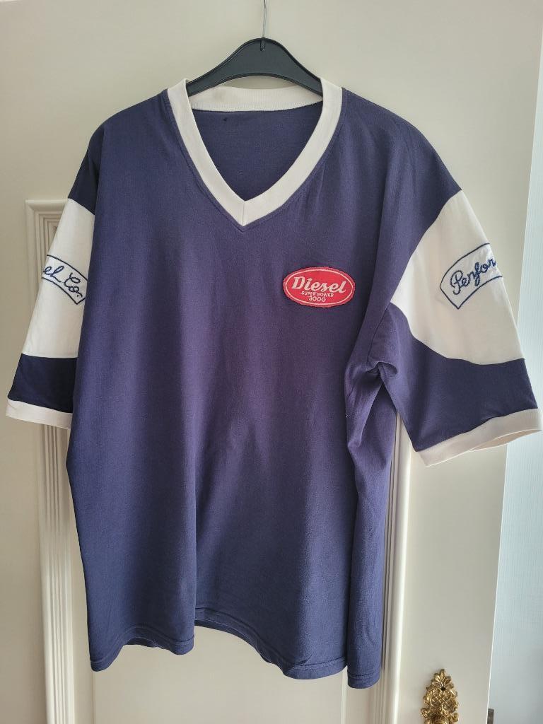 Vintage T-shirt, Diesel, Blauw, Maat 56/58 (XL), Ophalen of Verzenden