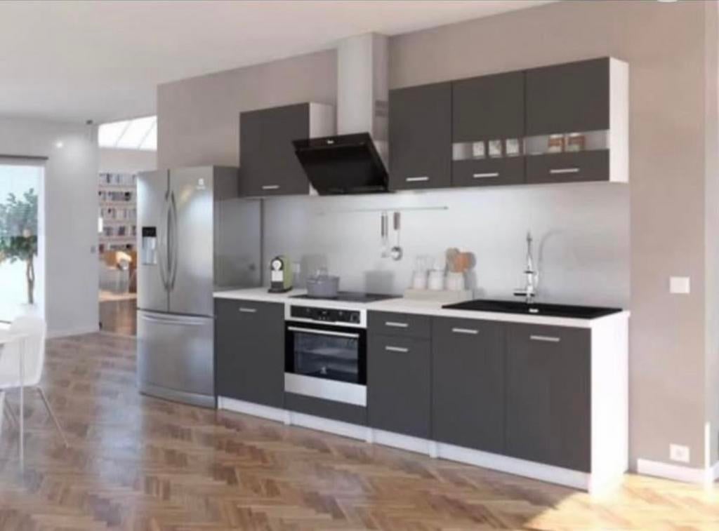 Cuisine neuve emballé 240cm anthracite lire descrption, Huis en Inrichting, Keuken | Complete keukens, Nieuw, Ophalen of Verzenden