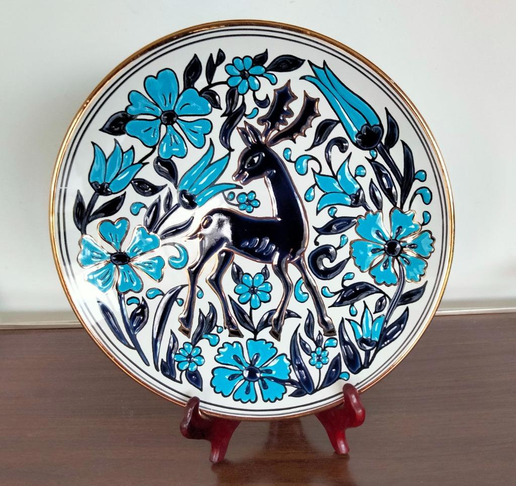 Très Belle Assiette  " MANUSAKIS  Rodos Grece "  24cm, Enlèvement ou Envoi