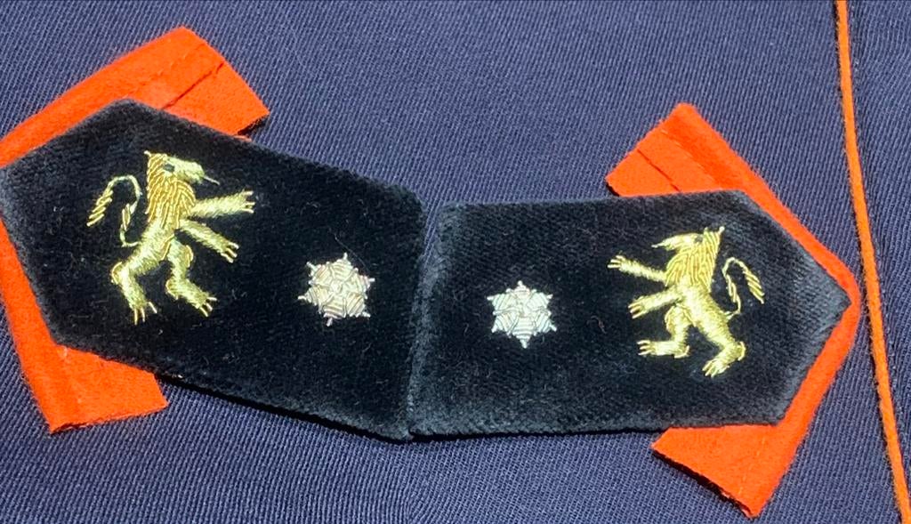 KMS kraagspiegels gala tenue set L/R, Verzamelen, Verzenden