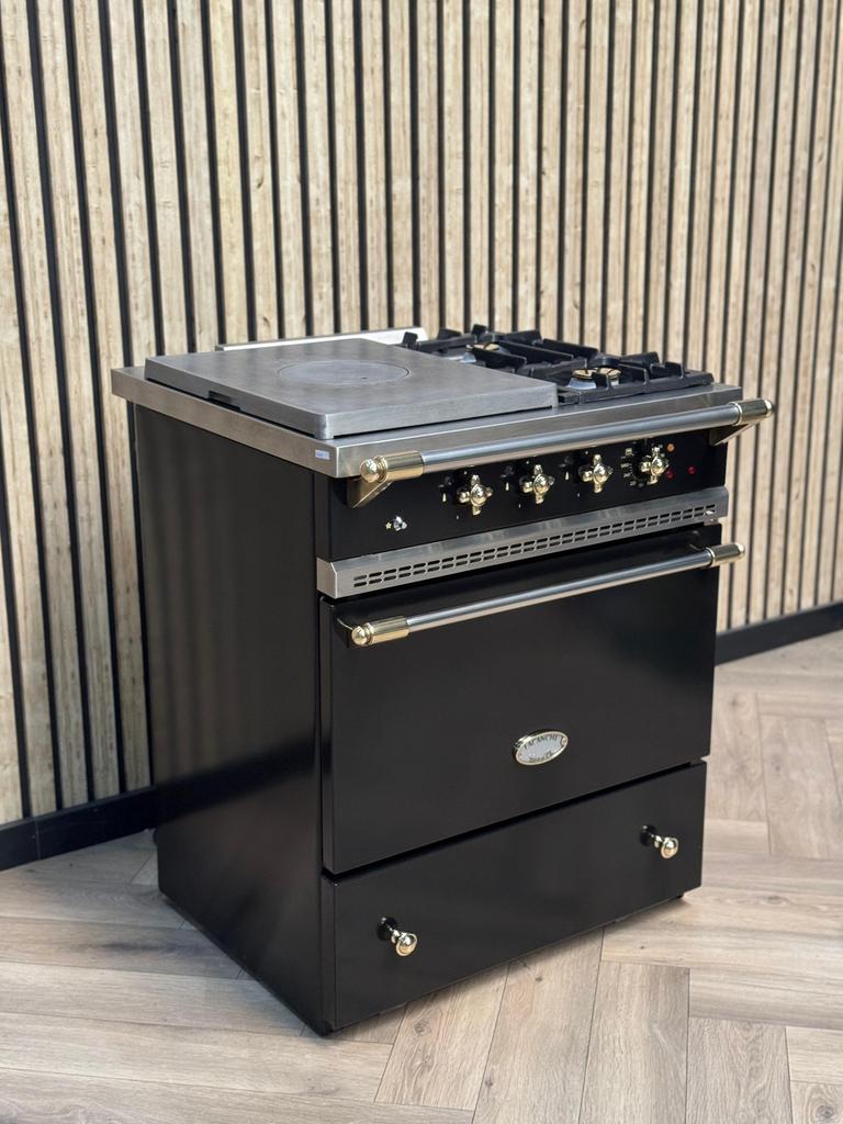 Belle Lacanche noire 70cm Gaz + coup de feu, Enlèvement ou Envoi, Gril, Gaz