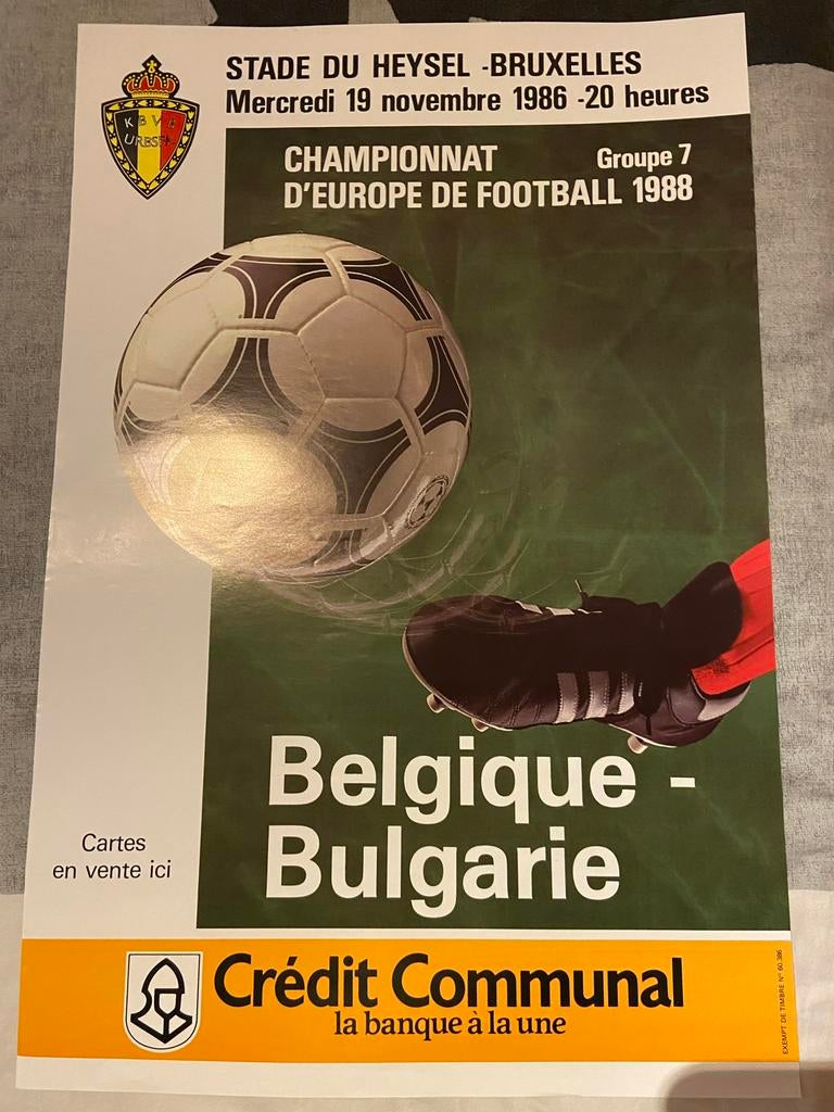 Matchposter rode duivels 1986, Verzamelen, Ophalen of Verzenden, Nieuw, Poster, Plaatje of Sticker