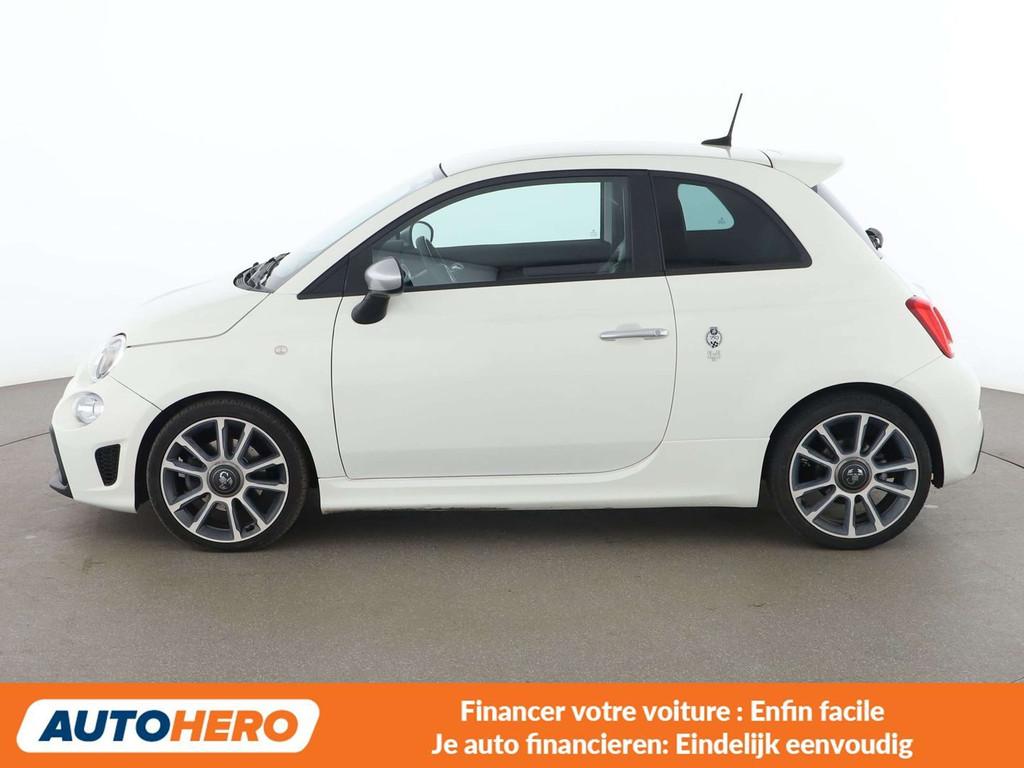 Abarth 595 1.4 Turbo Turismo (bj 2019), Auto's, Abarth, 4 zetels, Gebruikt, Wit, Leder