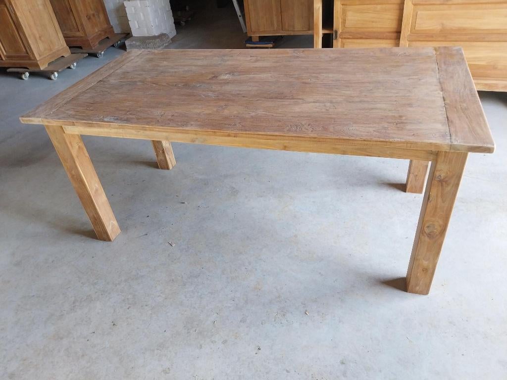 Showroommodel Teak Tuintafel 180 cm, Tuin en Terras, Tuintafels, Zo goed als nieuw, Rechthoekig, Teakhout, Ophalen