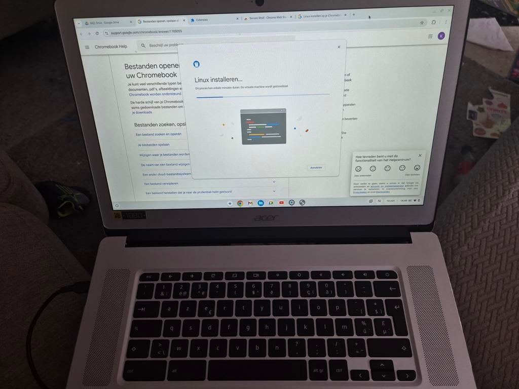 Acer chromebook 15, Ophalen