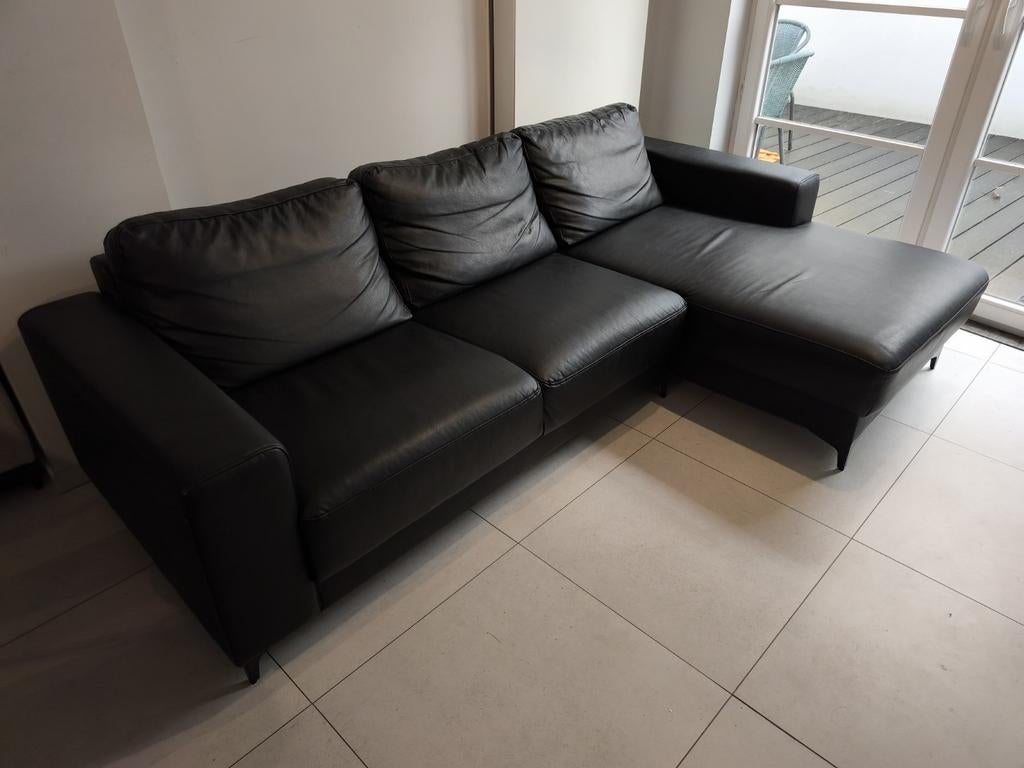 Canapé d'angle, Cuir