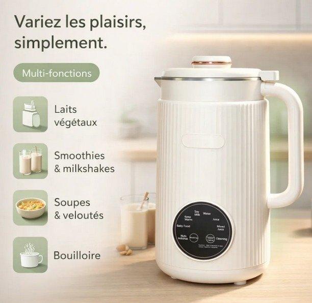 machine à lait SOYVIA 8 en 1, 1 tot 2 liter, Ophalen of Verzenden, Nieuw, Inox