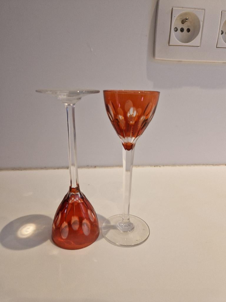 2 gekleurde glaasjes, Antiek en Kunst, Antiek | Glaswerk en Kristal, Ophalen