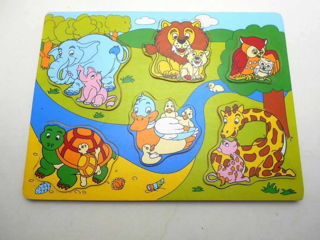 puzzle enfant en bois animaux, Kinderen en Baby's, Speelgoed | Houten speelgoed, Ophalen of Verzenden, Zo goed als nieuw, Overige typen