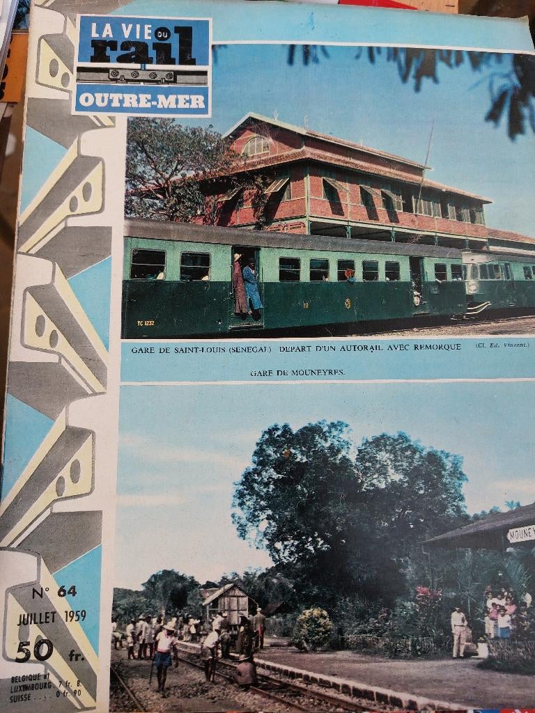 9 Revues la Vie du Rail Outremer - 1959, Ophalen, Gebruikt, Boek of Tijdschrift