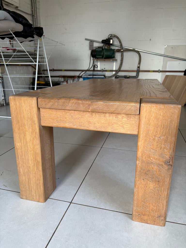 Massief eiken salon tafel, Ophalen, Zo goed als nieuw