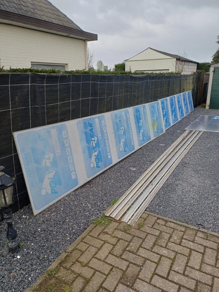Polycarbonate platen 2 x 5 lm 100 euro !!, Doe-het-zelf en Bouw, Ophalen
