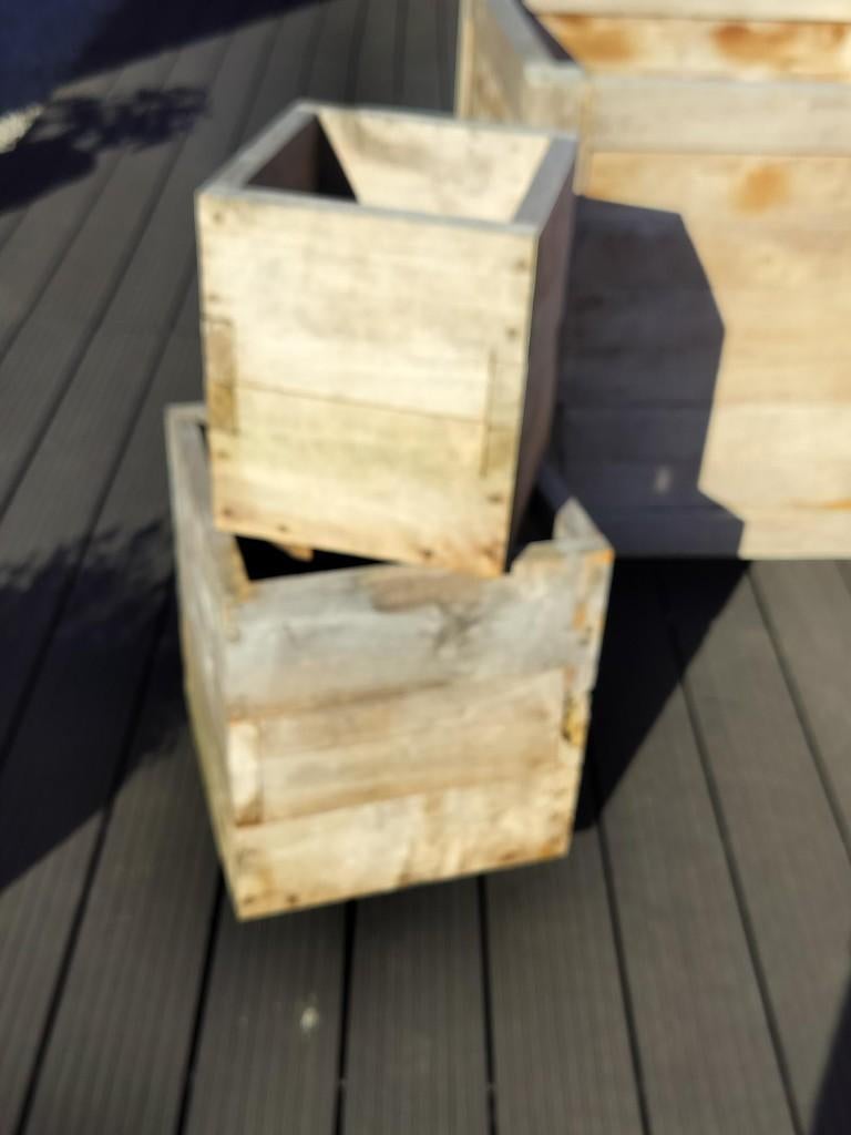 Bacs à fleurs en bois d'échafaudage, Enlèvement, Neuf, Bois