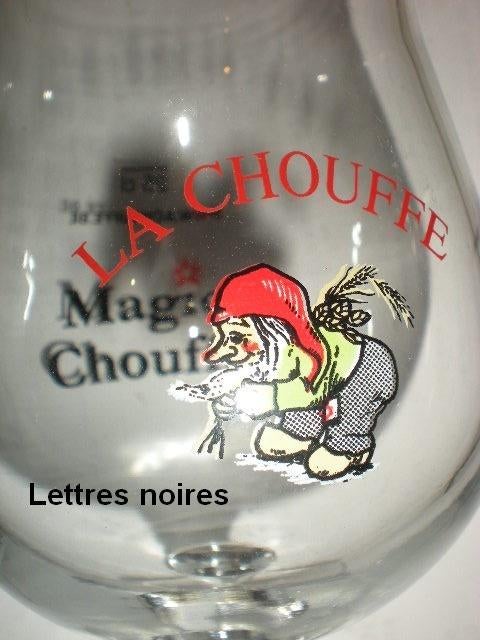 La Chouffe „Magic Chouffe” zwarte letters, Verzamelen, Ophalen of Verzenden, Zo goed als nieuw, Glas of Glazen