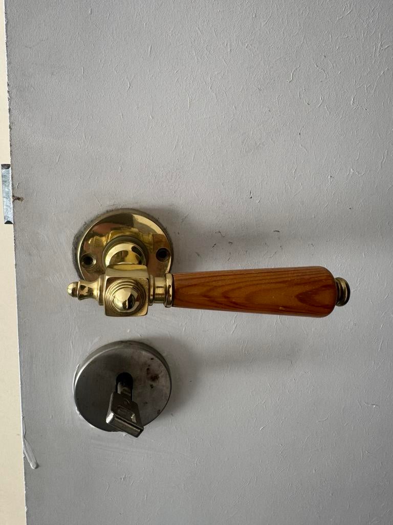 2 Vintage deurklinken, Bricolage & Construction, Serrurerie de bâtiment & Dispositif de fermeture, Utilisé, Loquet ou Poignée