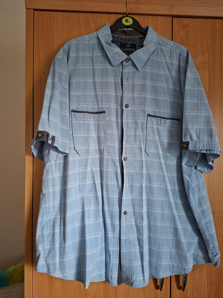 Canda: Lichtblauw herenhemd met korte mouwen (4 XL), Blauw, Ophalen of Verzenden, Overige halswijdtes, Canda