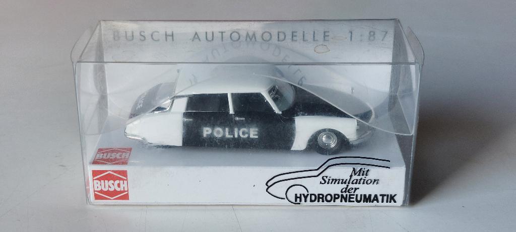 BUSCH VOITURE FRANCAISE*CITROEN DS 19*POLICE* 1/87, Envoi, Neuf, Voiture, Autres marques