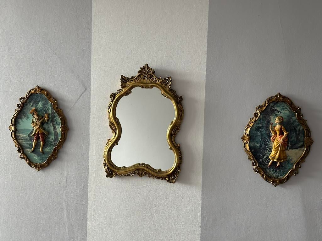 Paire de tableaux muraux décoratifs style romantique /rococo, Antiquités & Art, Enlèvement