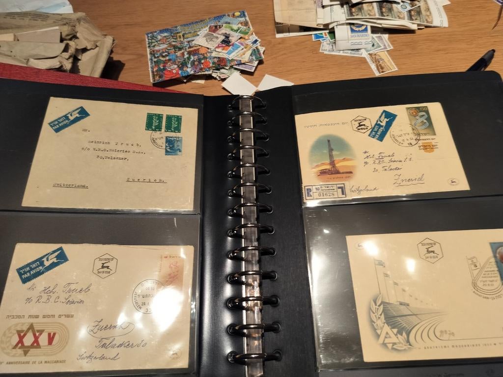 Collectie Israël jaren 1950/60 - 75 omslagen, Postzegels en Munten, Ophalen of Verzenden