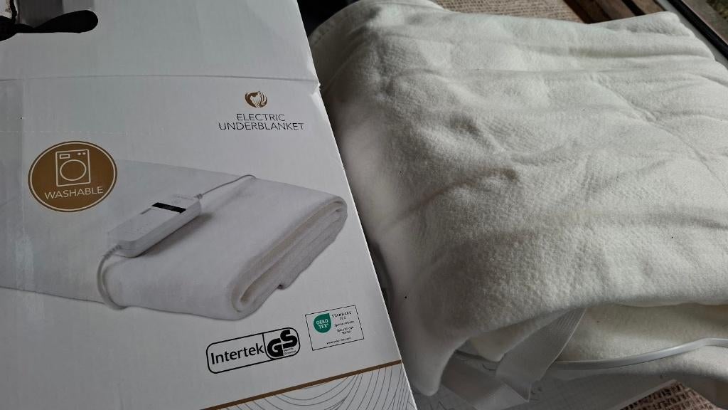 Elektrisch deken 1 persoon uitschakelfunctie Carmen, Huis en Inrichting, Slaapkamer | Beddengoed, Eenpersoons, Wit, Overige typen