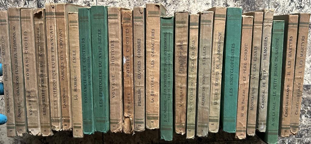 Lot 25 livres anciennes littérature française, Enlèvement, AUTRES
