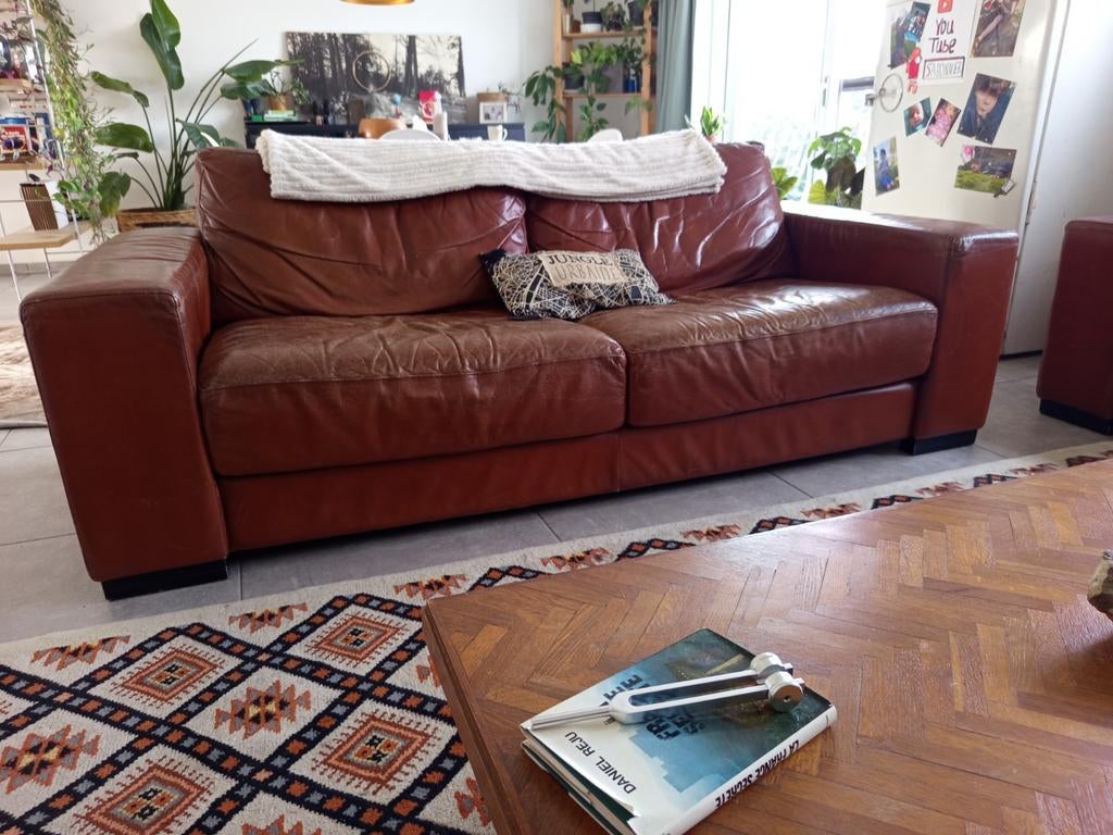 Canapés cuir, Maison & Meubles, Canapés | Salons, Enlèvement, Cuir