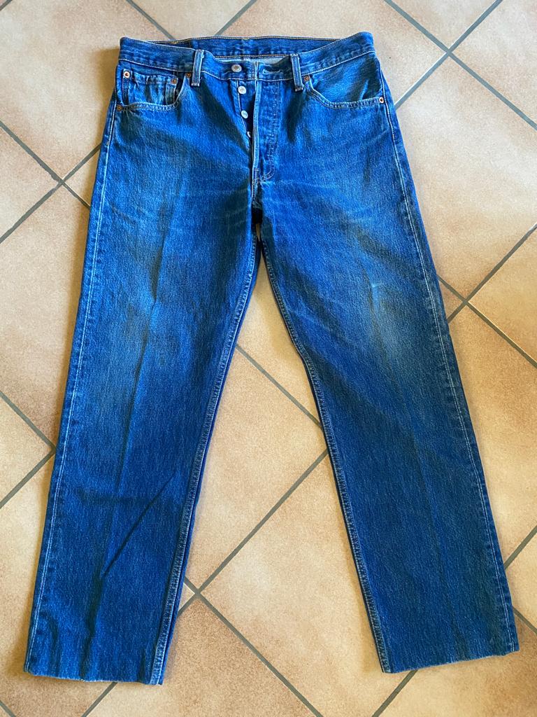 Levi's 501 blauwe jeans W33 L30 Faded Denim ZG staat, W33 - W34 (confectie 48/50), Gedragen, Levi’s, Verzenden