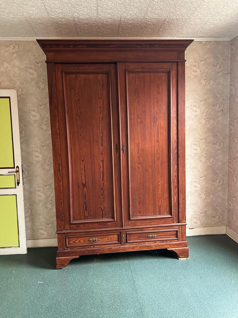 Armoire penderie ancienne, Ancien, 100 à 150 cm, Enlèvement, Utilisé
