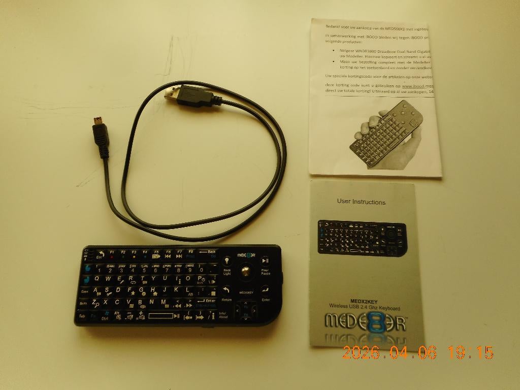 Mede8ter keyboard QWERTY, Computers en Software, Toetsenborden, Ophalen of Verzenden, Zo goed als nieuw, Draadloos, Qwerty