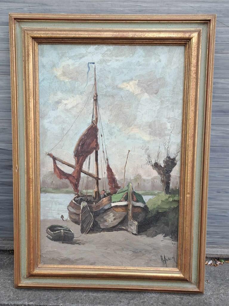 huile sur toile marine signe henri arden, Antiquités & Art, Art | Peinture | Classique, Enlèvement ou Envoi