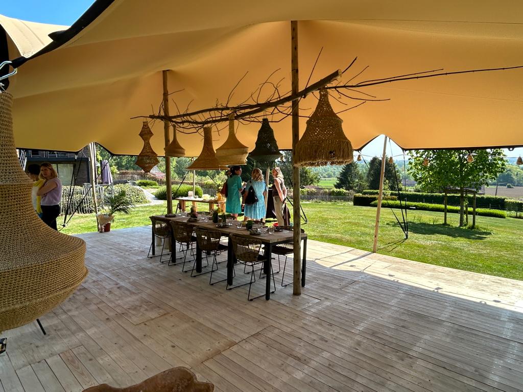 stretchtent, Tuin en Terras, Partytenten, Ophalen, Opvouwbaar, 6 meter of meer, Zo goed als nieuw