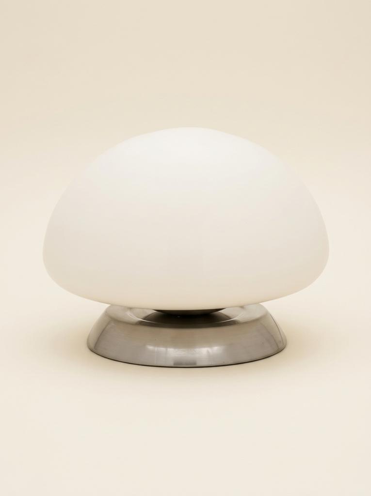 Lampe champignon design italien 70s verre opalin Murano, Moins de 50 cm, Enlèvement ou Envoi, Comme neuf, Verre