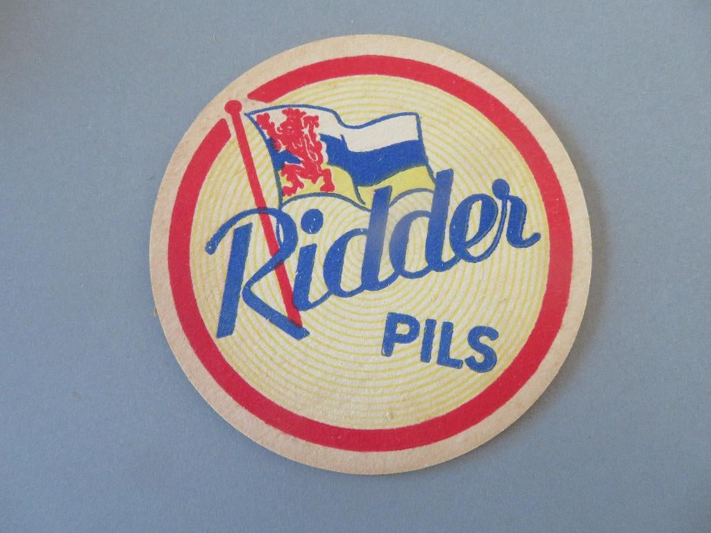 oud bierviltje Ridder Pils Maastricht, Ophalen of Verzenden, Zo goed als nieuw, Viltje(s), Overige merken