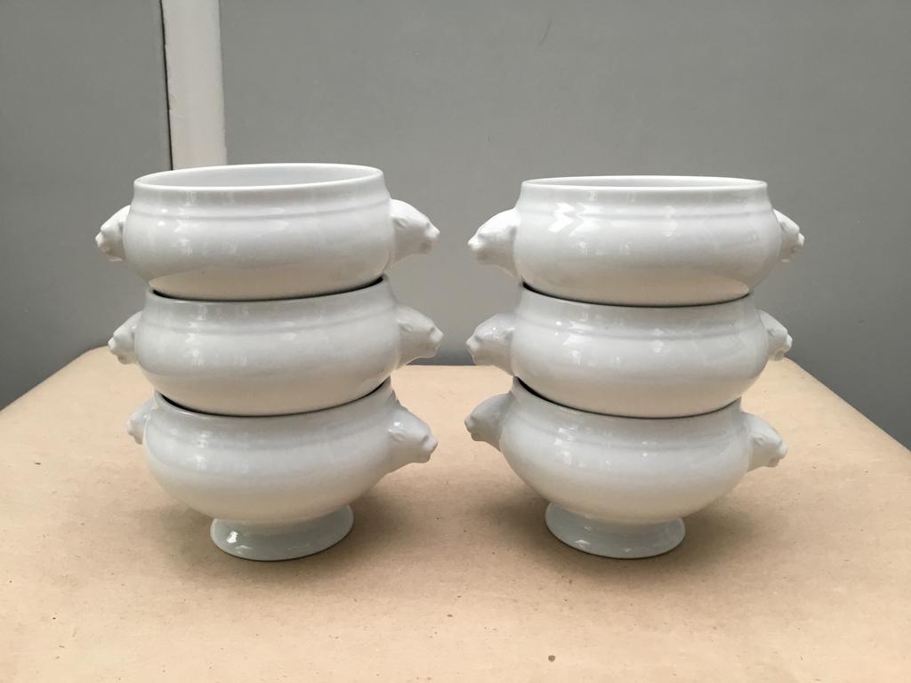 6 originele leeuwenkop soepkommen Seltmann Weiden Bavaria, Huis en Inrichting, Keuken | Servies, Ophalen of Verzenden, Zo goed als nieuw
