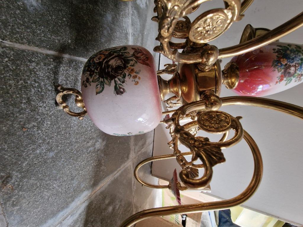 Antieke porseleinen kroonluchter!!!, Ophalen, Zo goed als nieuw, Overige materialen