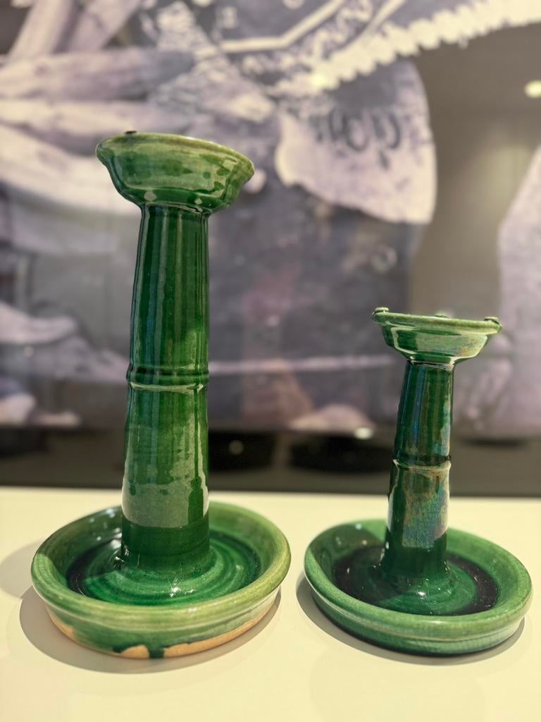 Bougeoirs Flamant vert, Antiquités & Art, Enlèvement