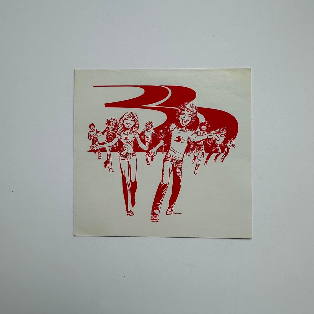 Dany : rare autocollant « Les jeunes font l’Europe » 1980, Collections, Envoi, Autres personnages, Neuf, Image, Affiche ou Autocollant