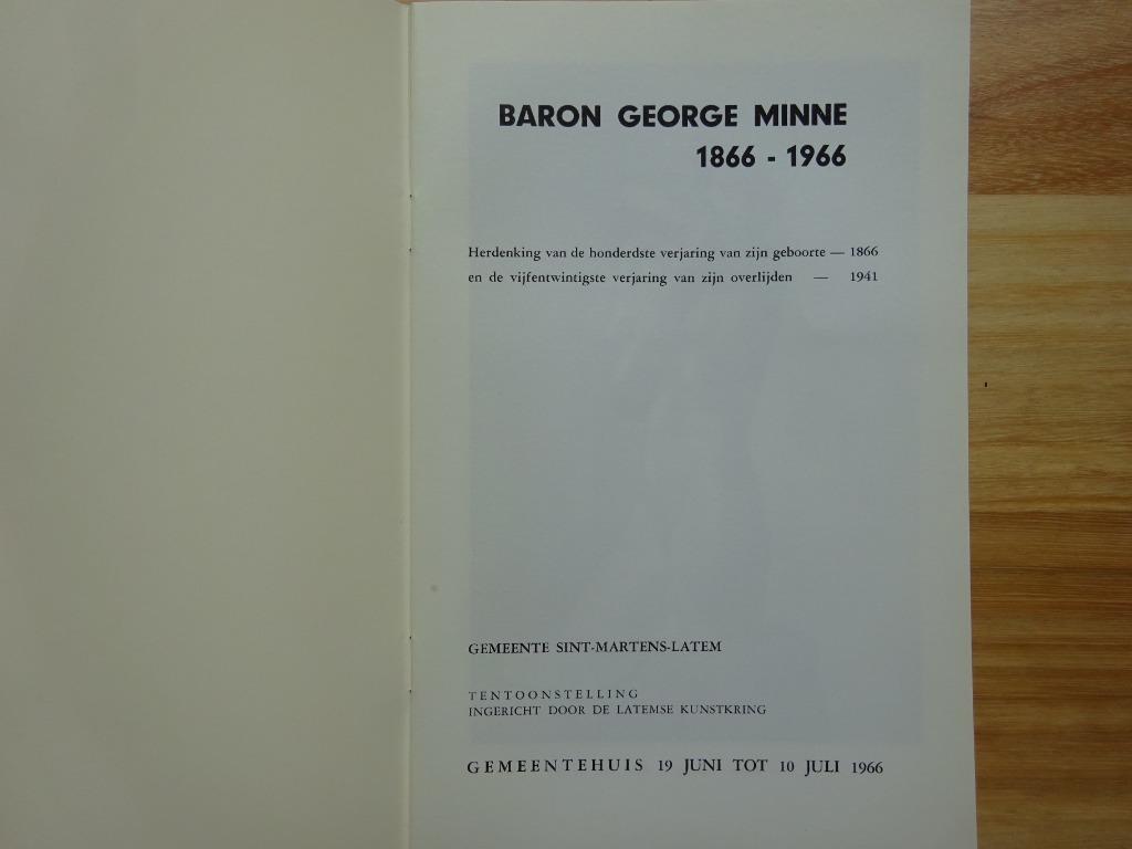 George Minne, Latem 1966, Ophalen of Verzenden, Gelezen, Schilder- en Tekenkunst