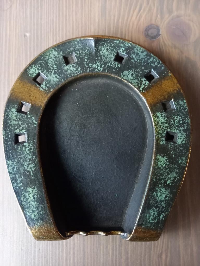 CENDRIER EN FER À CHEVAL EN BRONZE, Antiquités & Art, Enlèvement ou Envoi