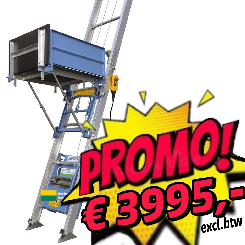 GEDA Ladderlift SUPERACTIE nu met 31% | v.a €3995, Ophalen, Nieuw, Bouwlift